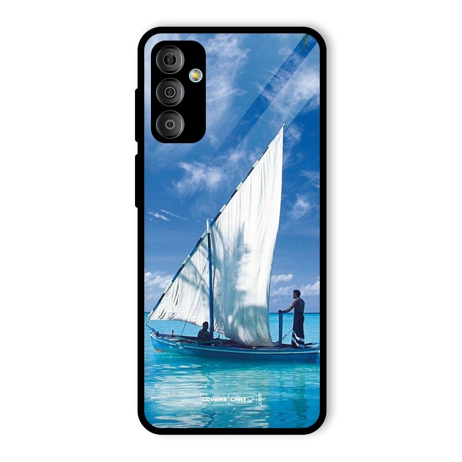 Travel Ship Glass Back Case for Galaxy F23