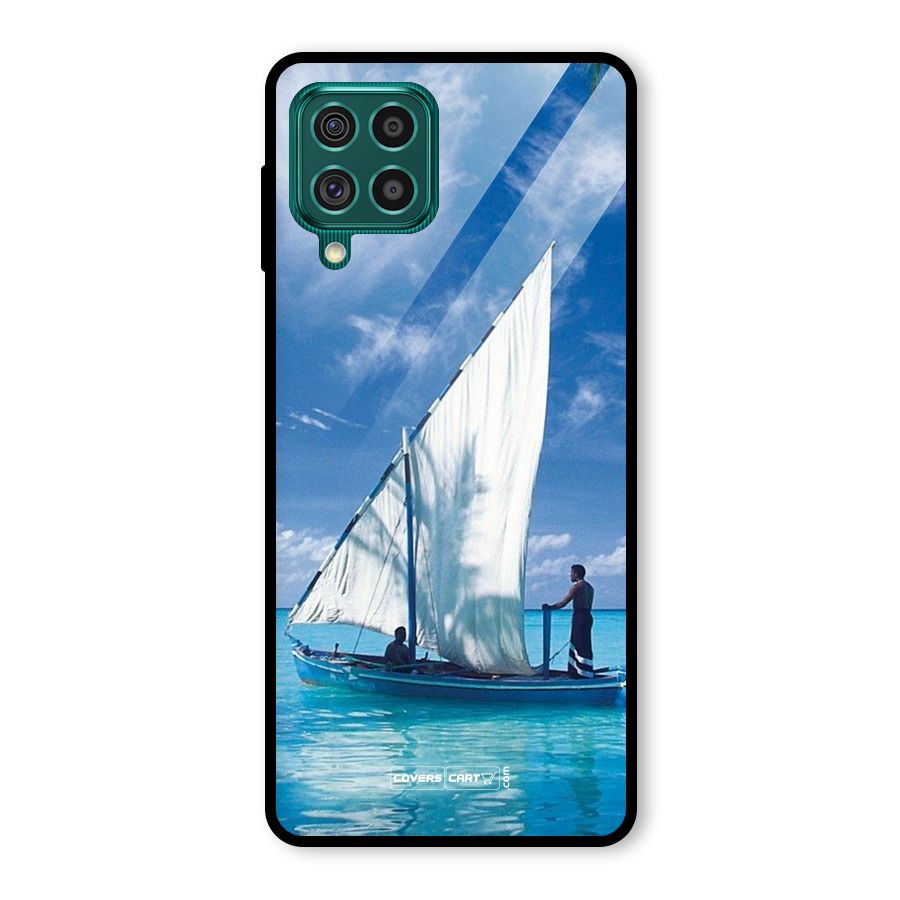 Travel Ship Glass Back Case for Galaxy F62