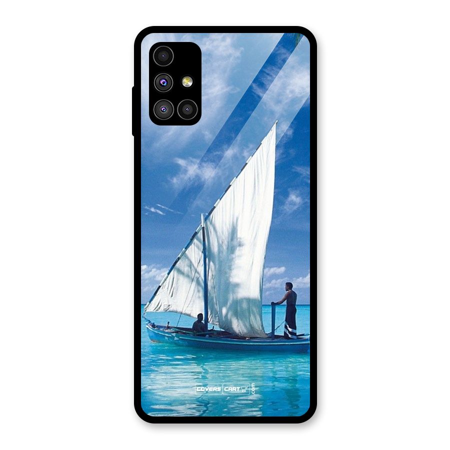 Travel Ship Glass Back Case for Galaxy M51