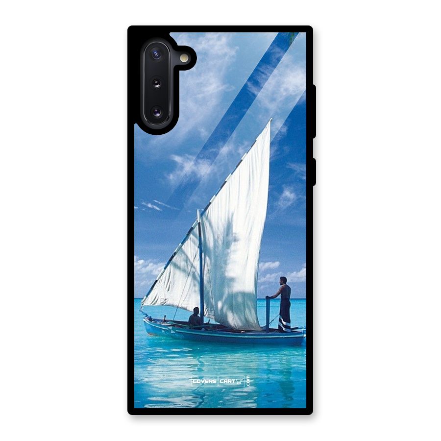 Travel Ship Glass Back Case for Galaxy Note 10