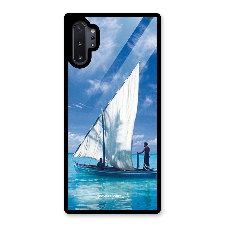 Travel Ship Glass Back Case for Galaxy Note 10 Plus