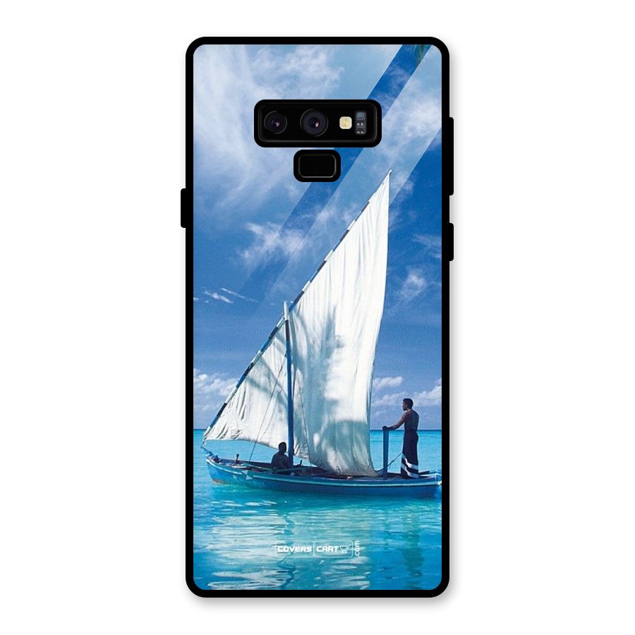 Travel Ship Glass Back Case for Galaxy Note 9