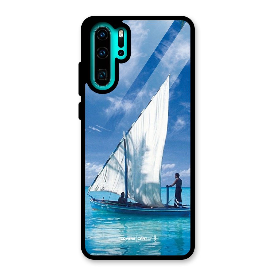 Travel Ship Glass Back Case for Huawei P30 Pro