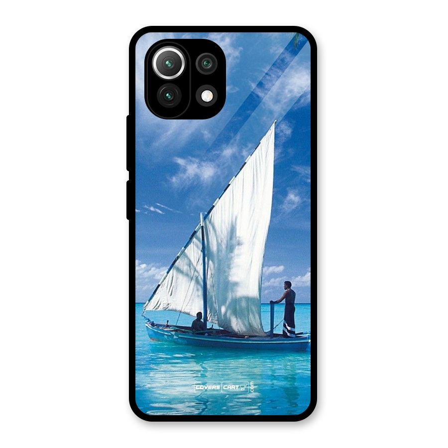 Travel Ship Glass Back Case for Mi 11 Lite NE 5G