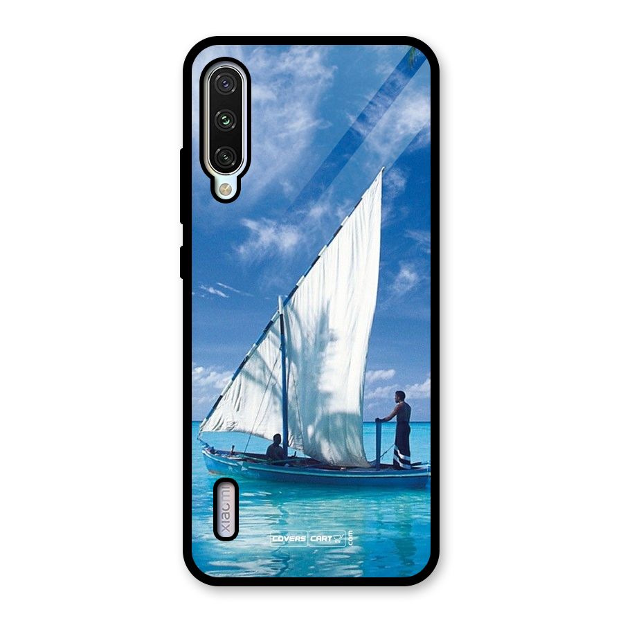 Travel Ship Glass Back Case for Mi A3