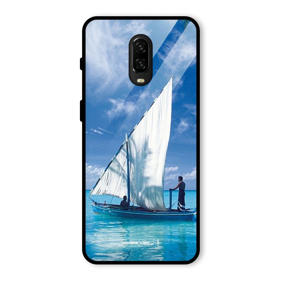 Travel Ship Glass Back Case for OnePlus 6T