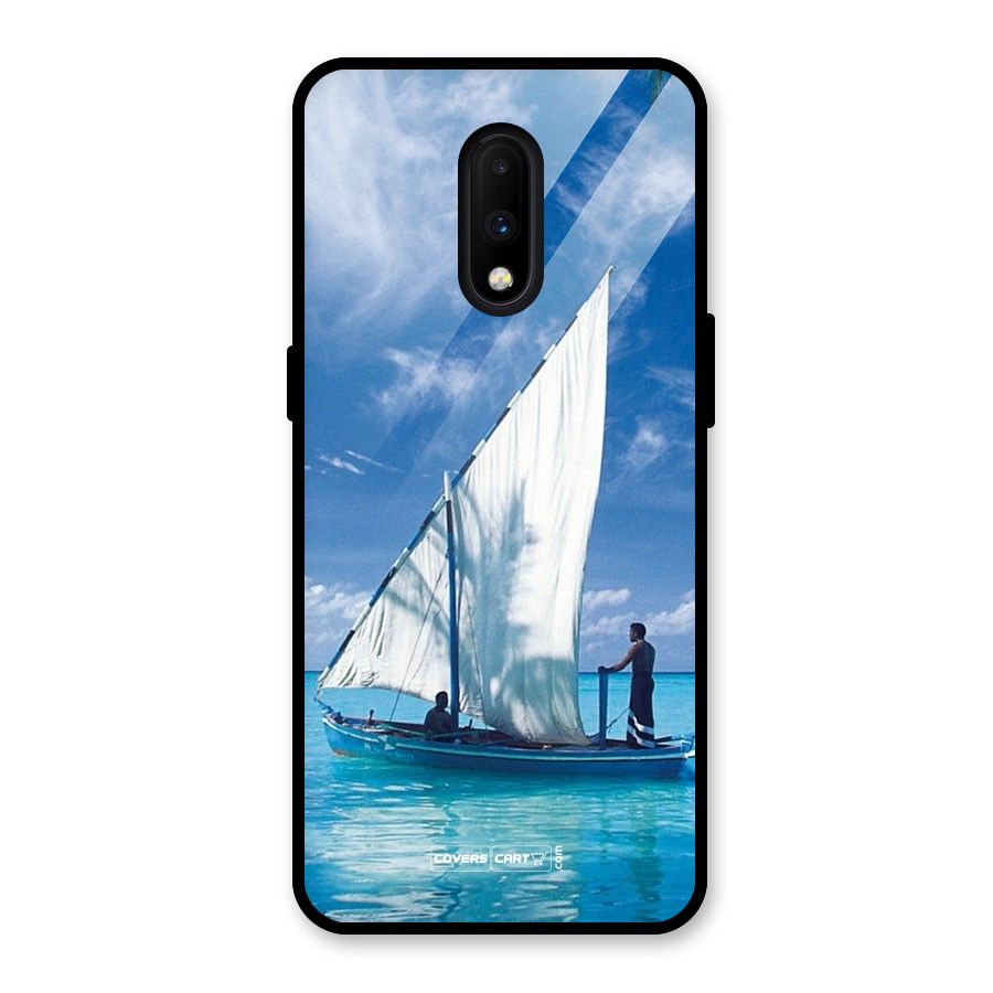 Travel Ship Glass Back Case for OnePlus 7