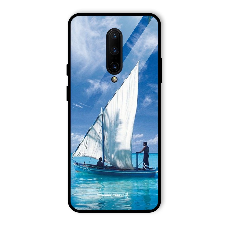 Travel Ship Glass Back Case for OnePlus 7 Pro