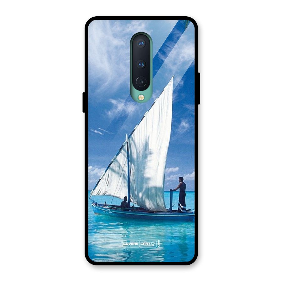 Travel Ship Glass Back Case for OnePlus 8