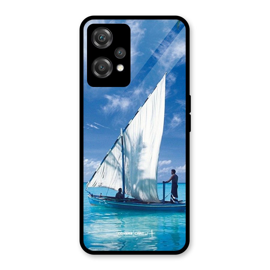 Travel Ship Glass Back Case for OnePlus Nord CE 2 Lite 5G