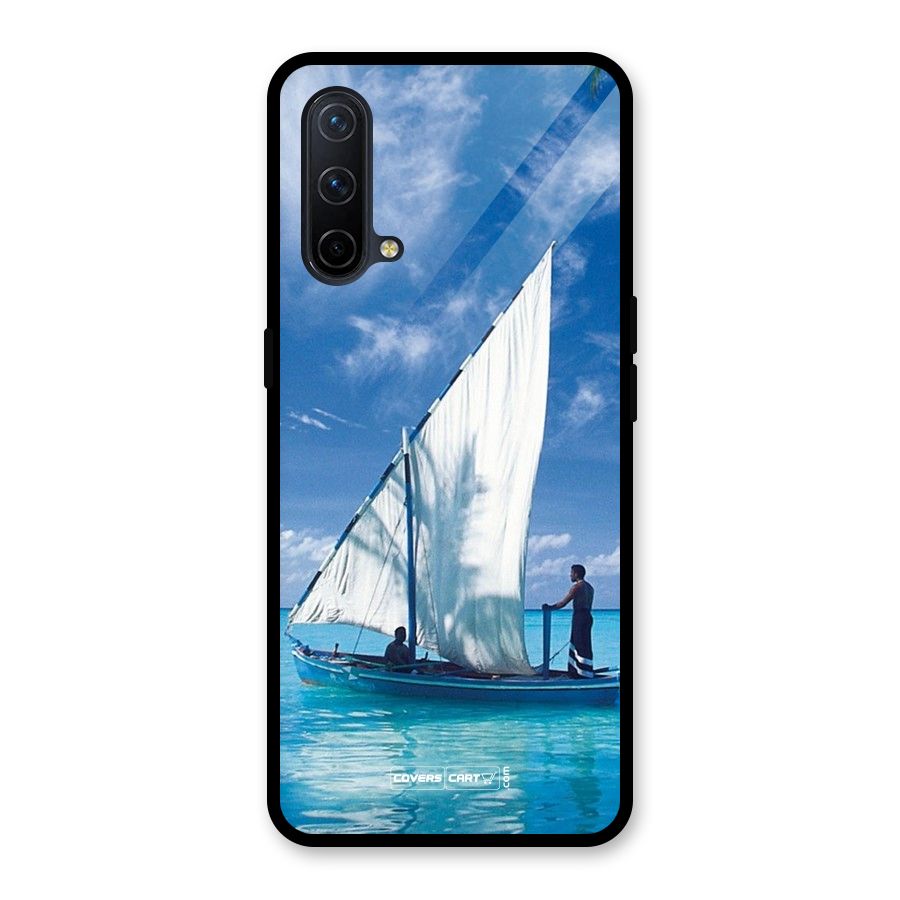 Travel Ship Glass Back Case for OnePlus Nord CE 5G