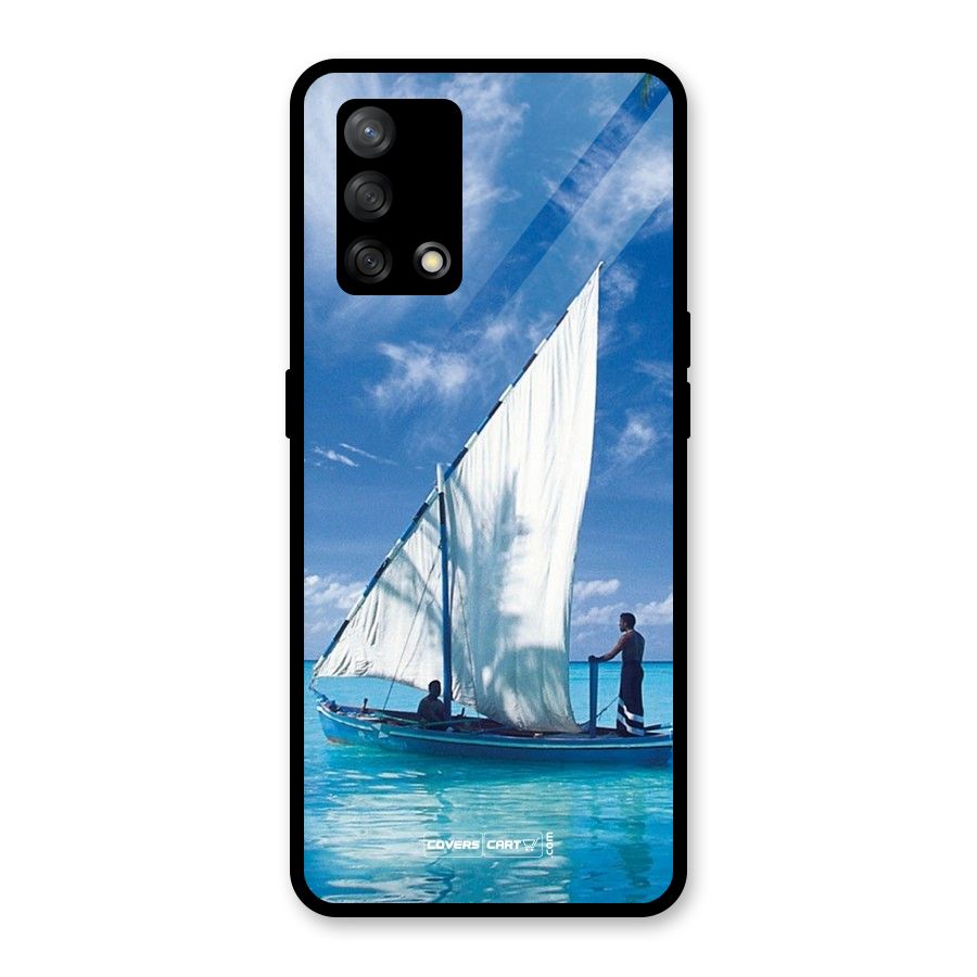 Travel Ship Glass Back Case for Oppo F19