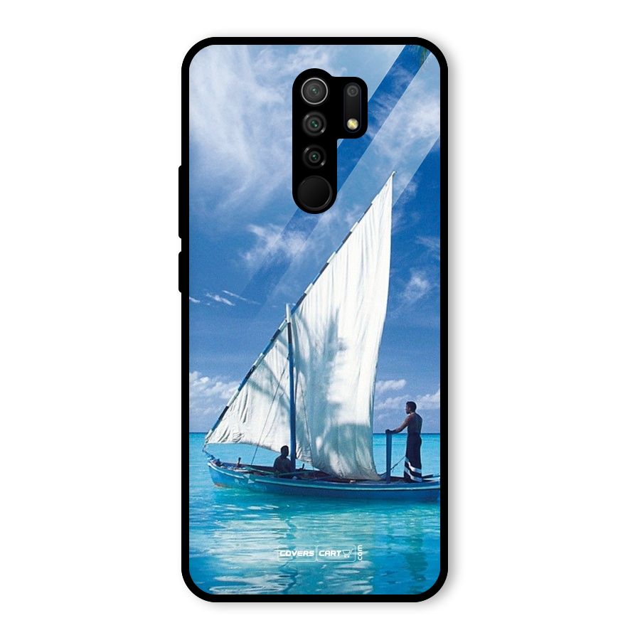 Travel Ship Glass Back Case for Poco M2