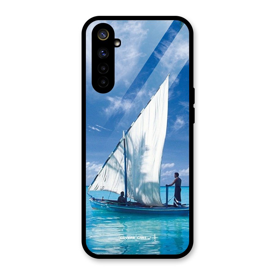 Travel Ship Glass Back Case for Realme 6