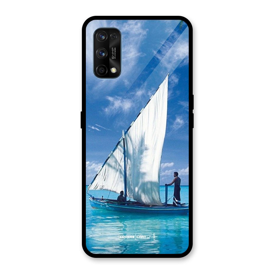 Travel Ship Glass Back Case for Realme 7 Pro