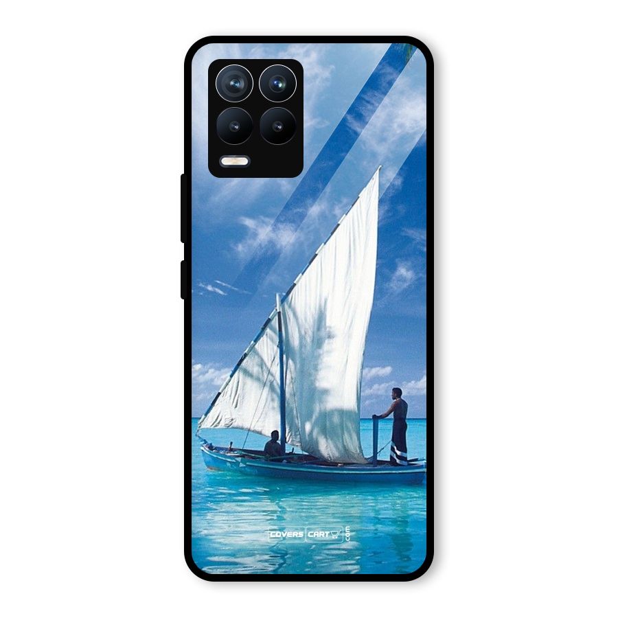 Travel Ship Glass Back Case for Realme 8