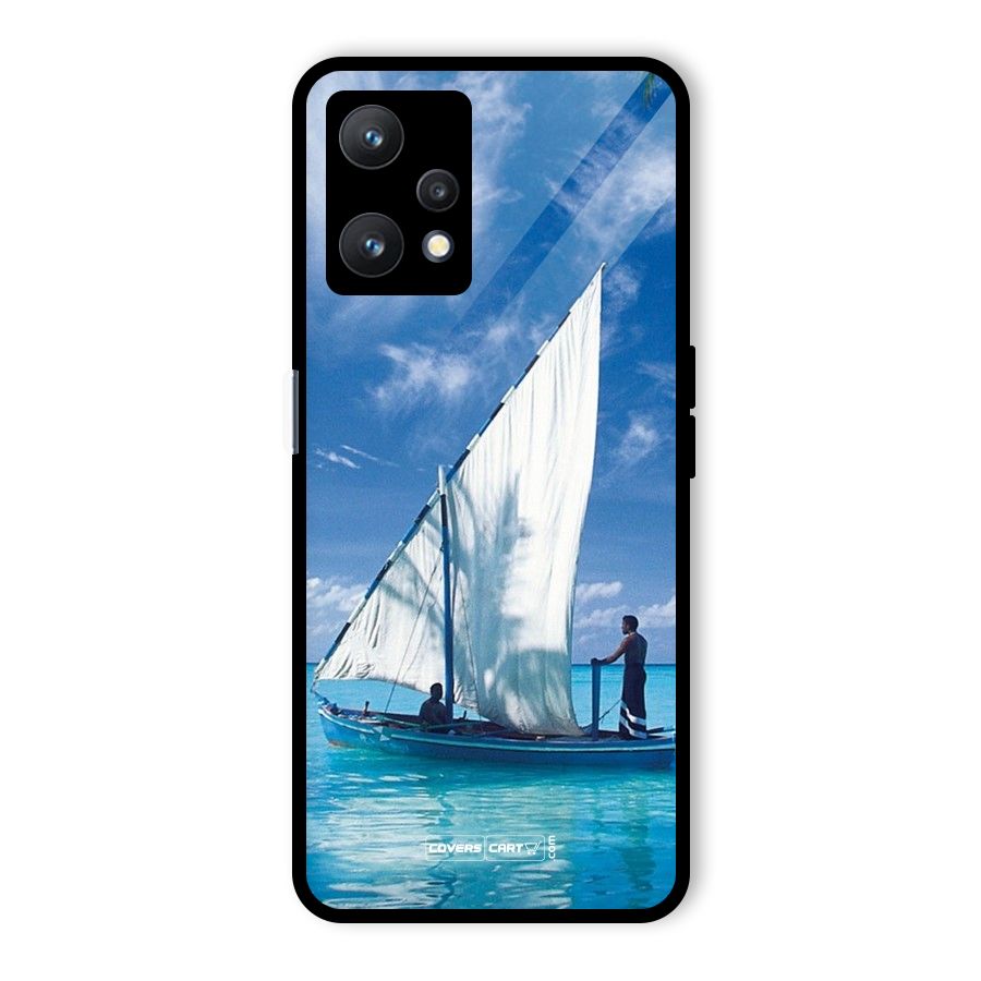Travel Ship Glass Back Case for Realme 9 Pro 5G