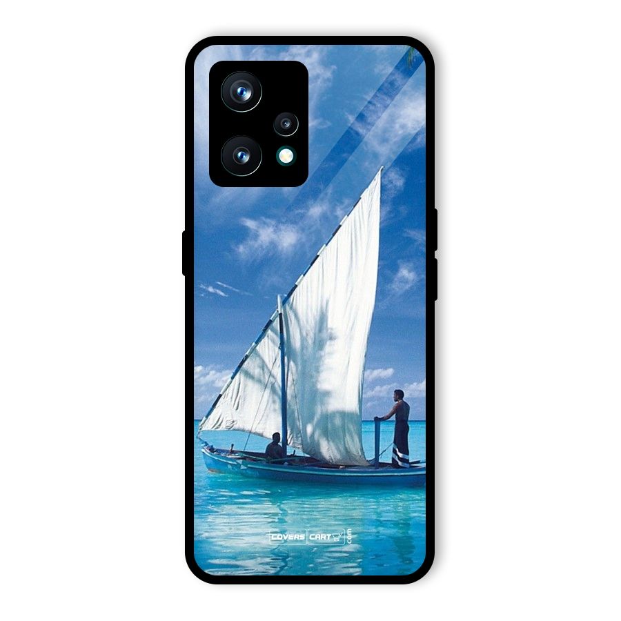 Travel Ship Glass Back Case for Realme 9 Pro Plus 5G