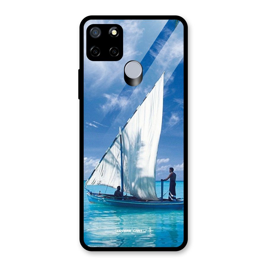Travel Ship Glass Back Case for Realme C12