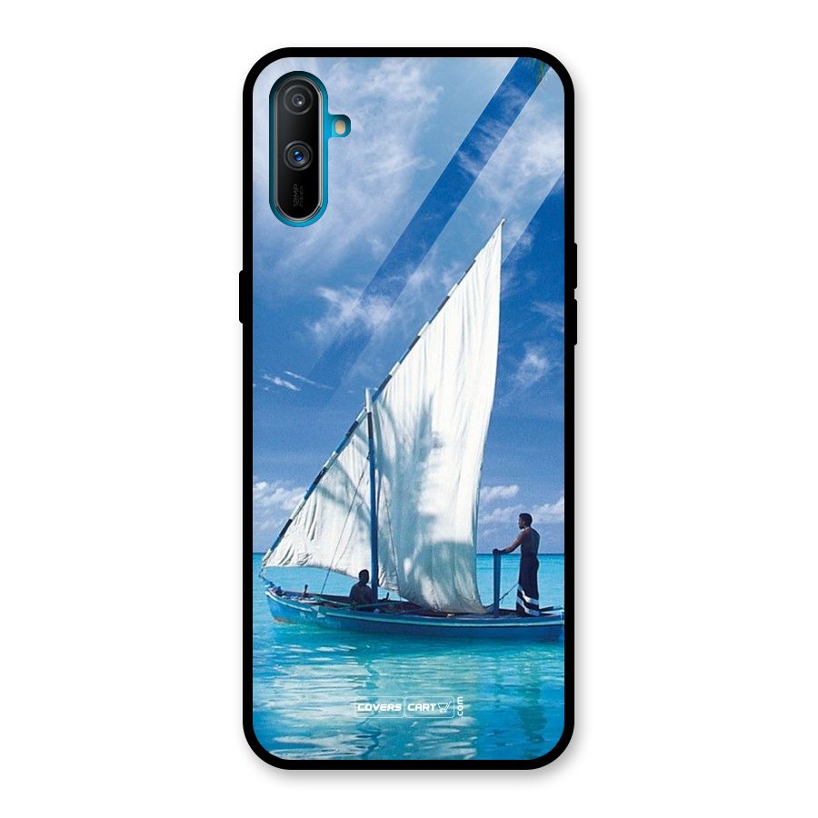 Travel Ship Glass Back Case for Realme C3