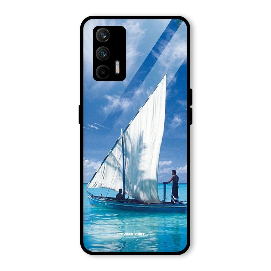 Travel Ship Glass Back Case for Realme GT 5G