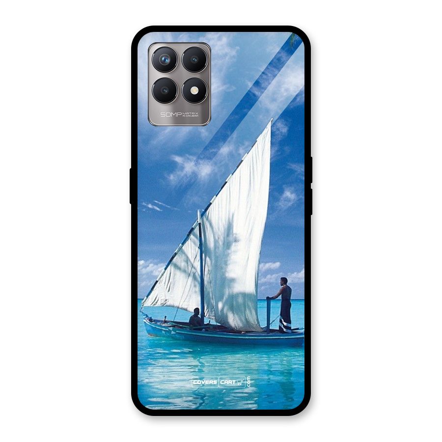 Travel Ship Glass Back Case for Realme Narzo 50