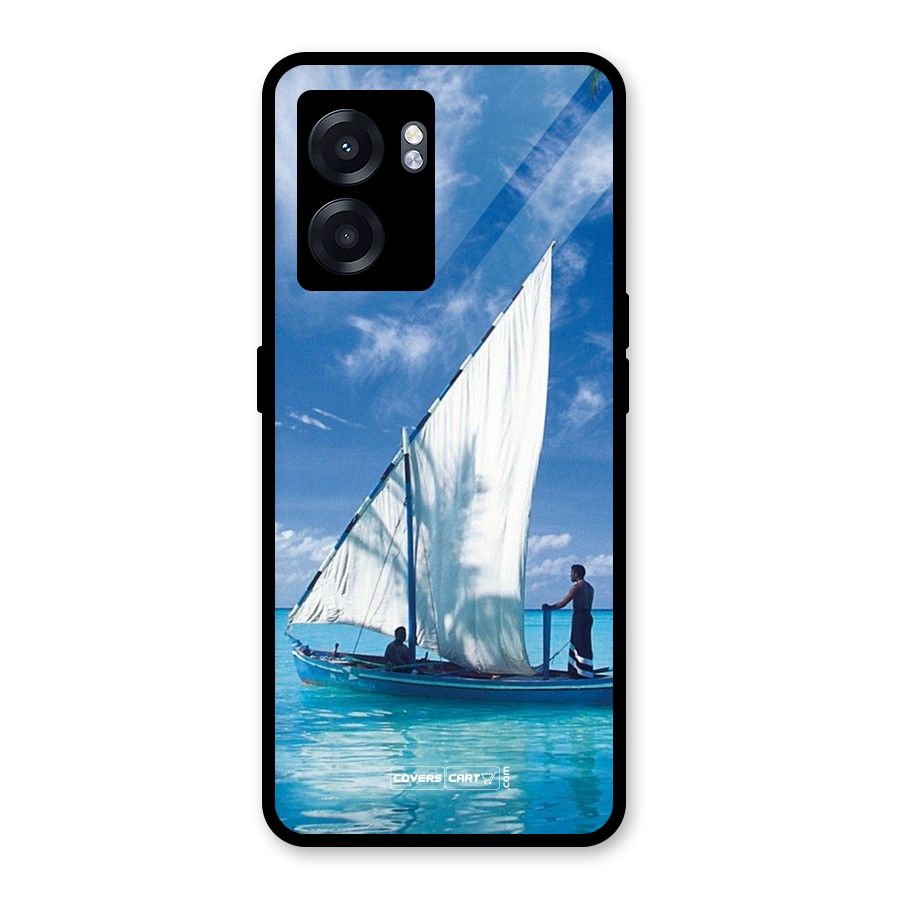 Travel Ship Glass Back Case for Realme Narzo 50 5G