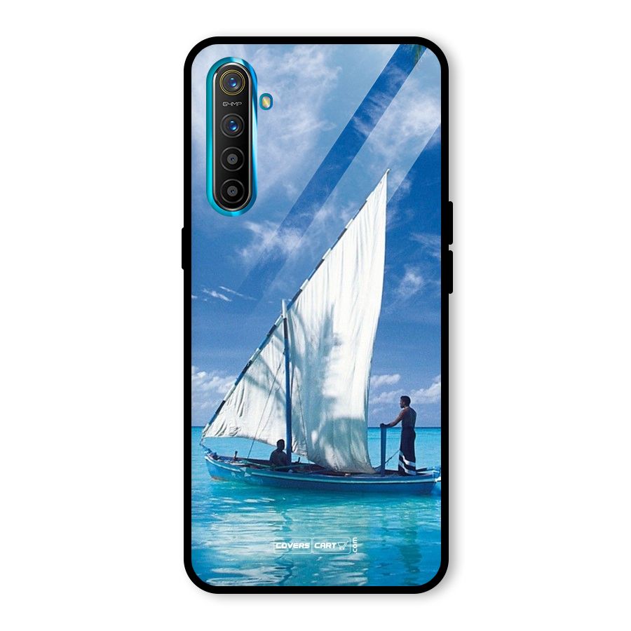 Travel Ship Glass Back Case for Realme X2
