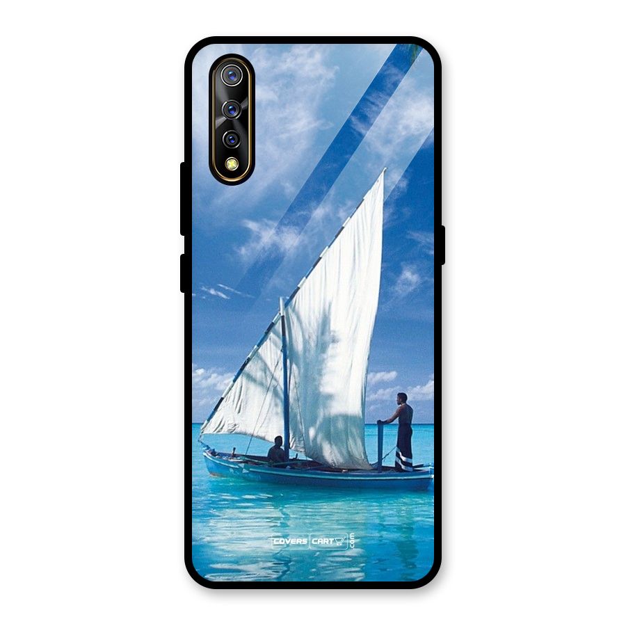 Travel Ship Glass Back Case for Vivo S1
