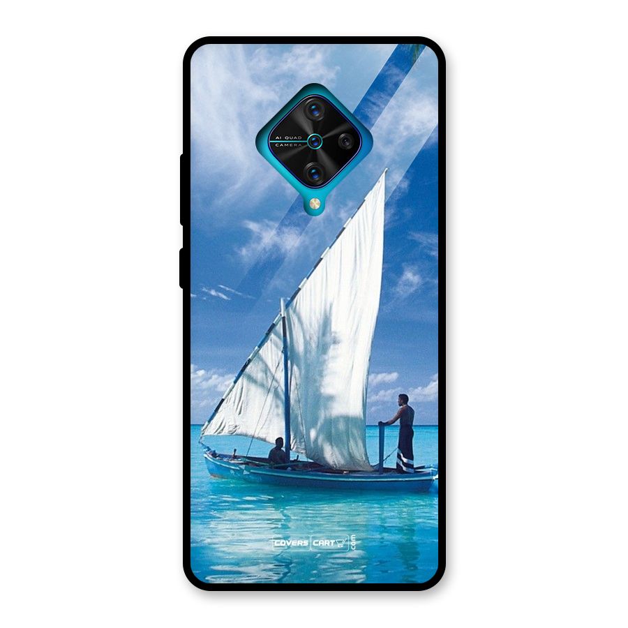 Travel Ship Glass Back Case for Vivo S1 Pro