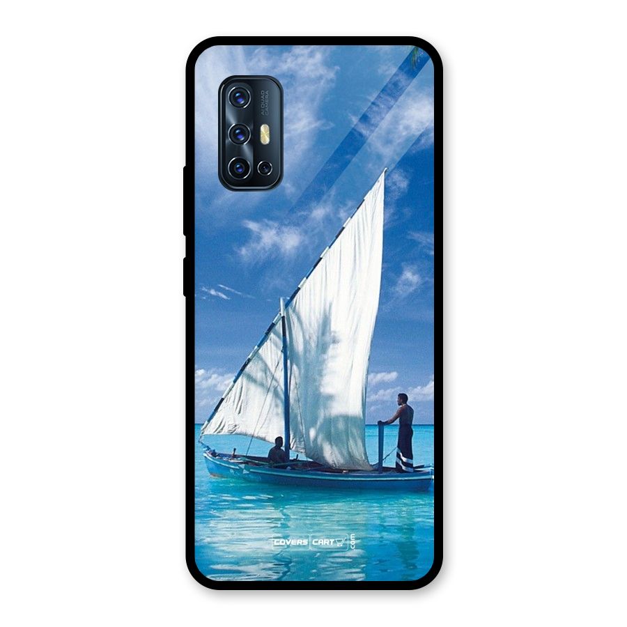 Travel Ship Glass Back Case for Vivo V17
