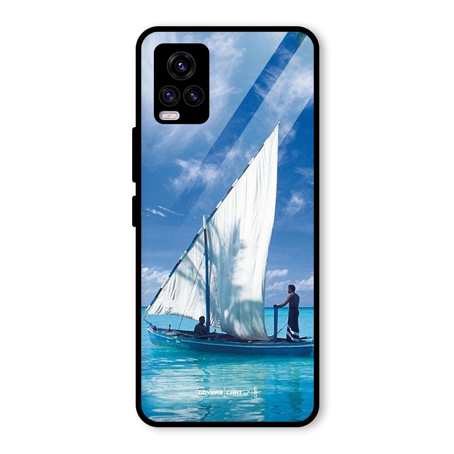 Travel Ship Glass Back Case for Vivo V20