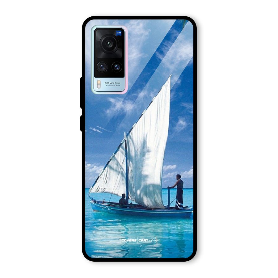 Travel Ship Glass Back Case for Vivo X60