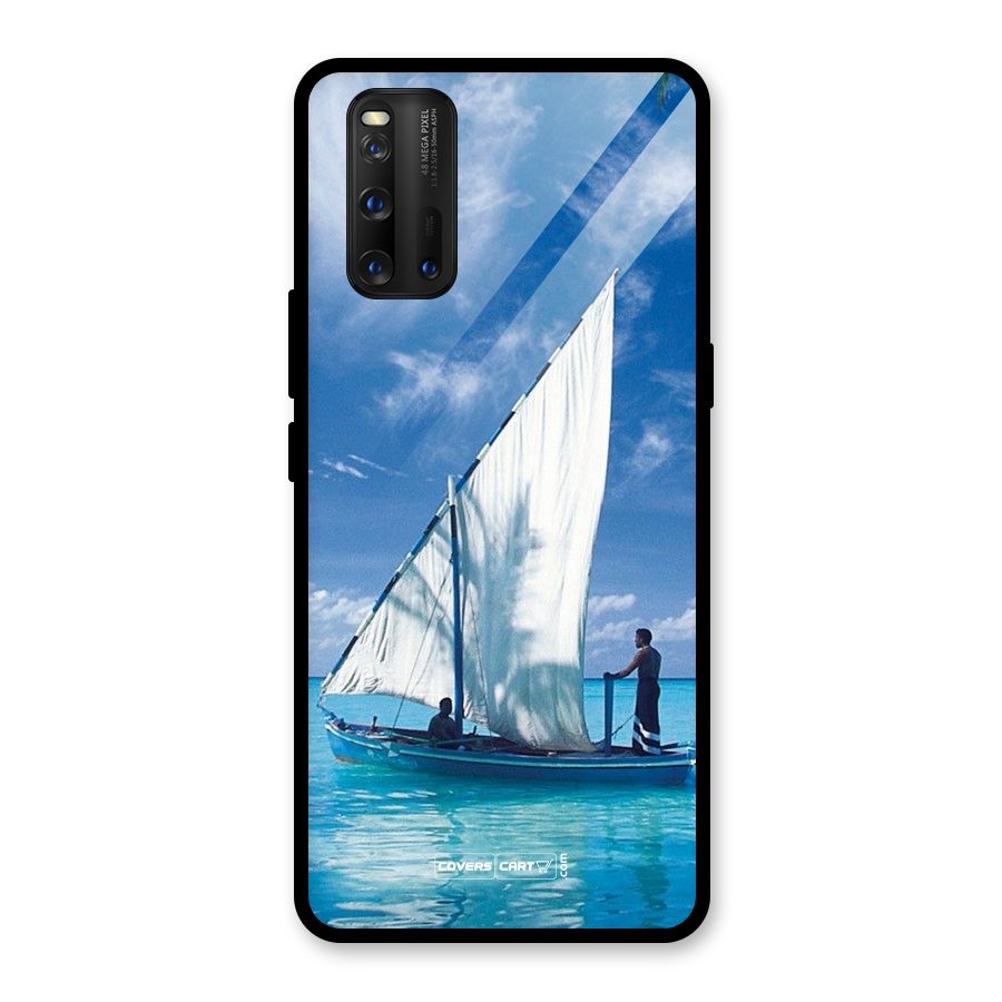 Travel Ship Glass Back Case for Vivo iQOO 3