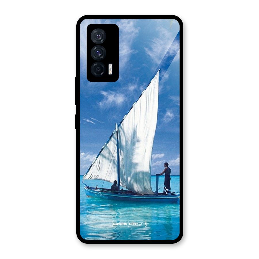 Travel Ship Glass Back Case for Vivo iQOO 7 5G