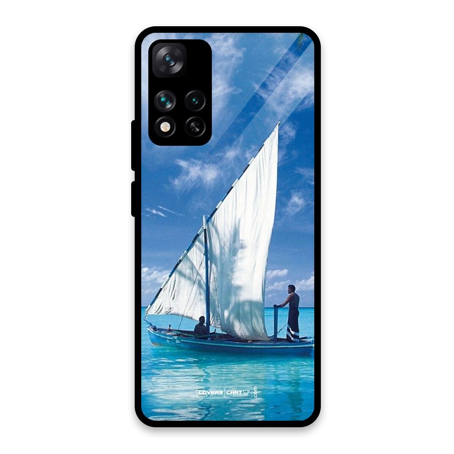 Travel Ship Glass Back Case for Xiaomi 11i HyperCharge 5G