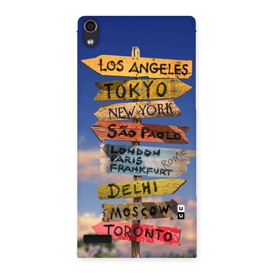 Travel Signs Back Case for Ascend P6