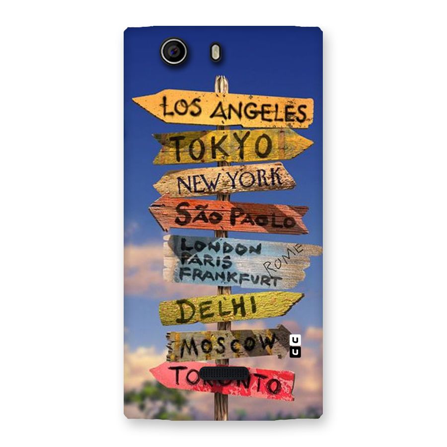 Travel Signs Back Case for Canvas Nitro 2 E311