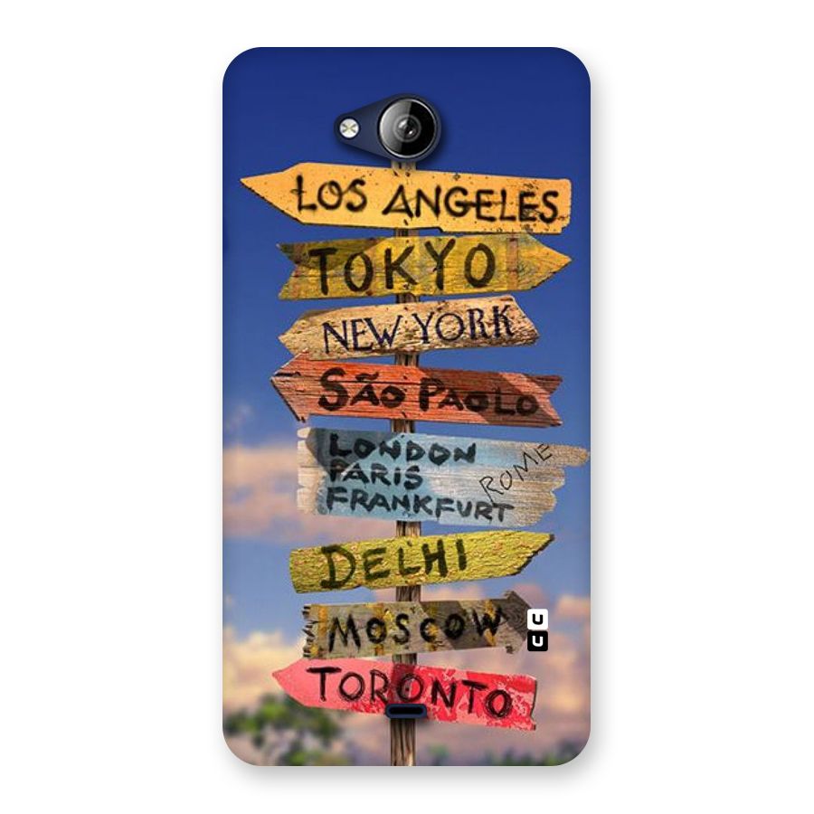 Travel Signs Back Case for Canvas Play Q355