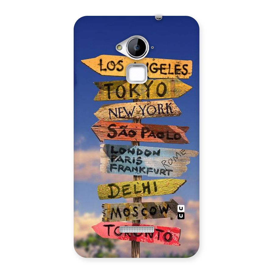 Travel Signs Back Case for Coolpad Note 3
