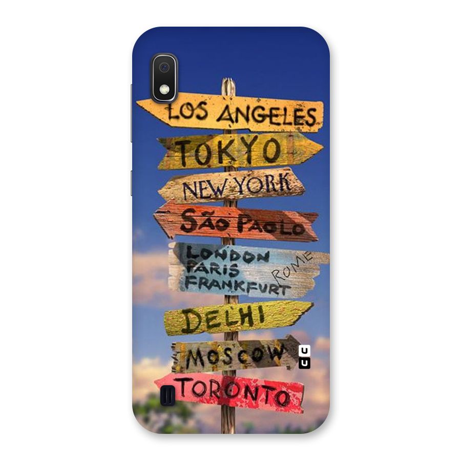 Travel Signs Back Case for Galaxy A10