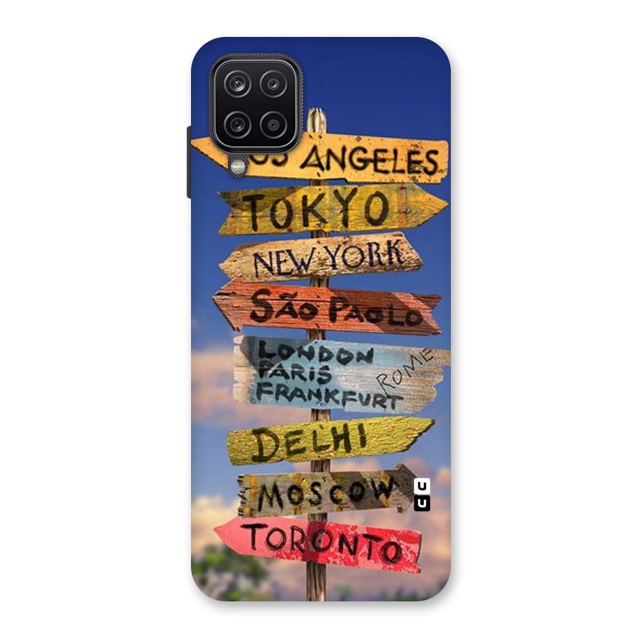 Travel Signs Back Case for Galaxy A12