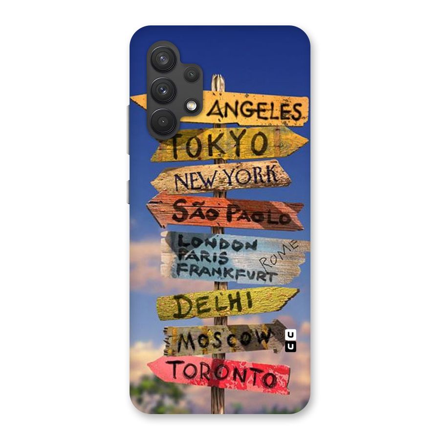 Travel Signs Back Case for Galaxy A32