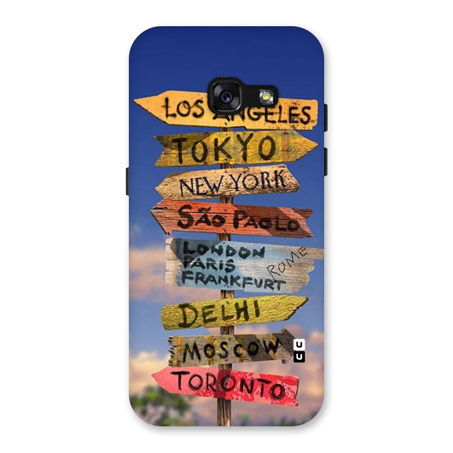 Travel Signs Back Case for Galaxy A3 (2017)