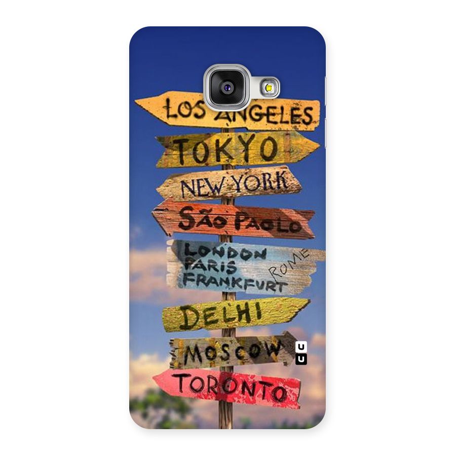 Travel Signs Back Case for Galaxy A3 2016