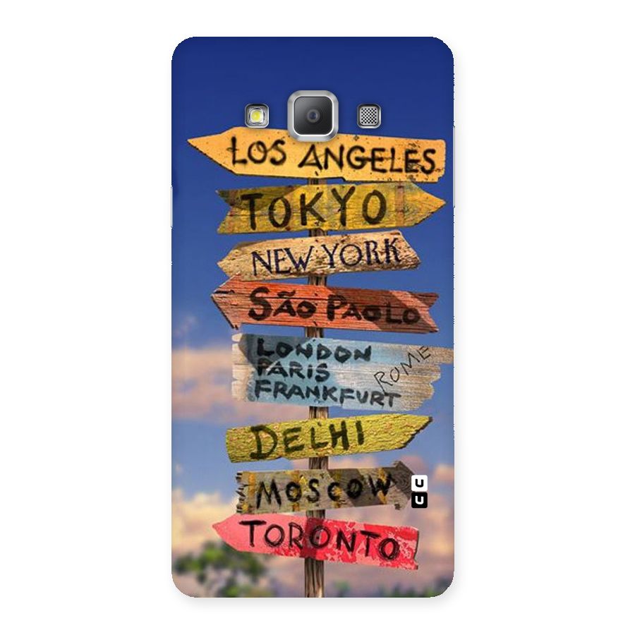 Travel Signs Back Case for Galaxy A7