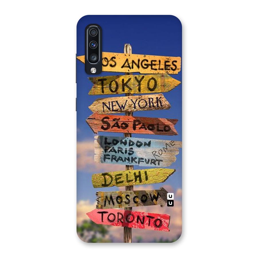 Travel Signs Back Case for Galaxy A70