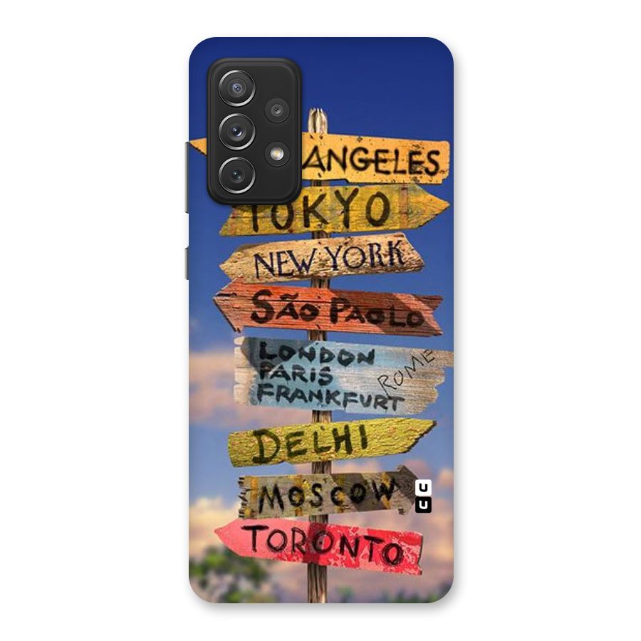 Travel Signs Back Case for Galaxy A72