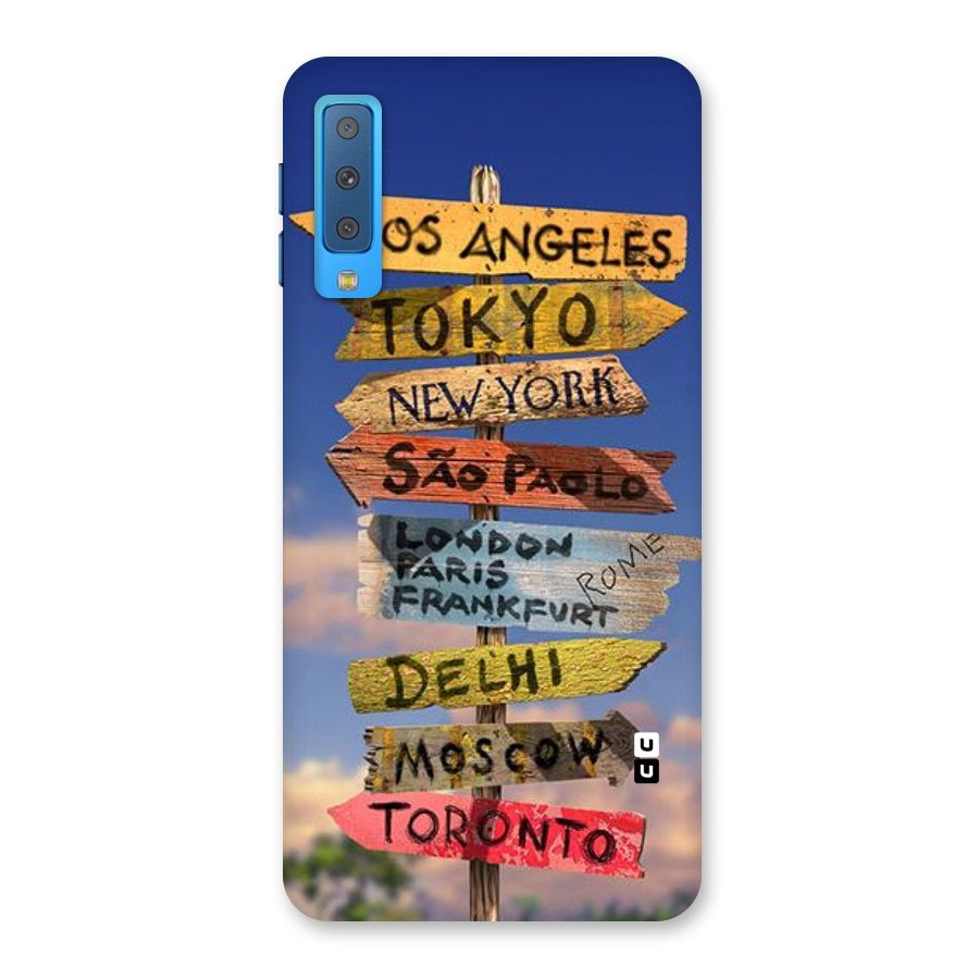 Travel Signs Back Case for Galaxy A7 (2018)