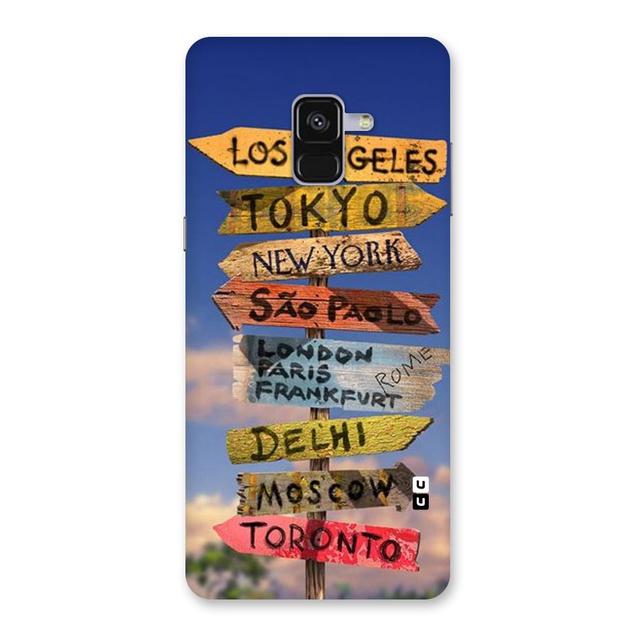 Travel Signs Back Case for Galaxy A8 Plus